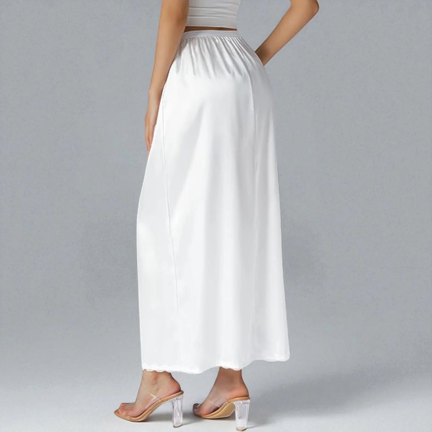 Jupe Blanche Taille Élastique