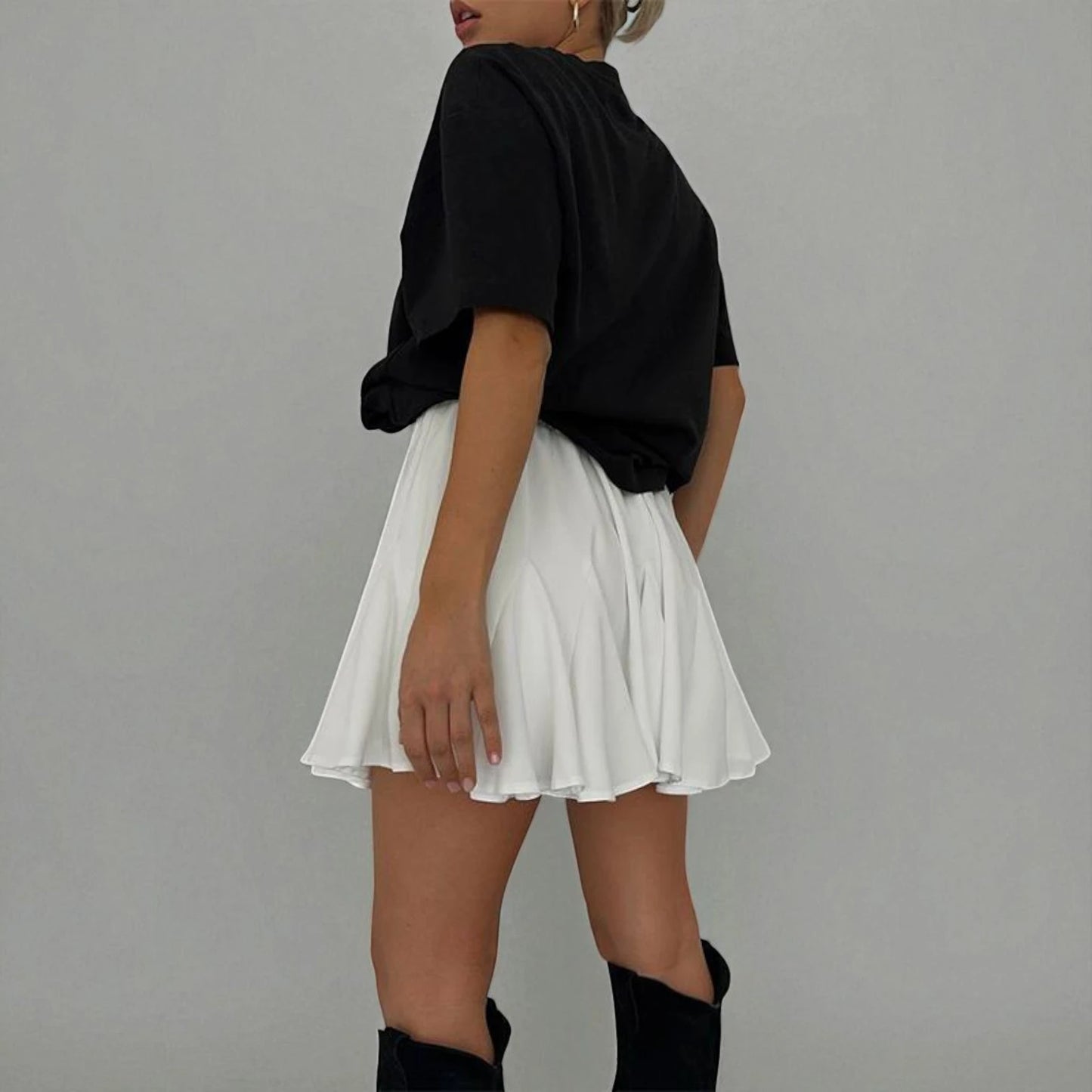 Mini Jupe Blanche Plissée