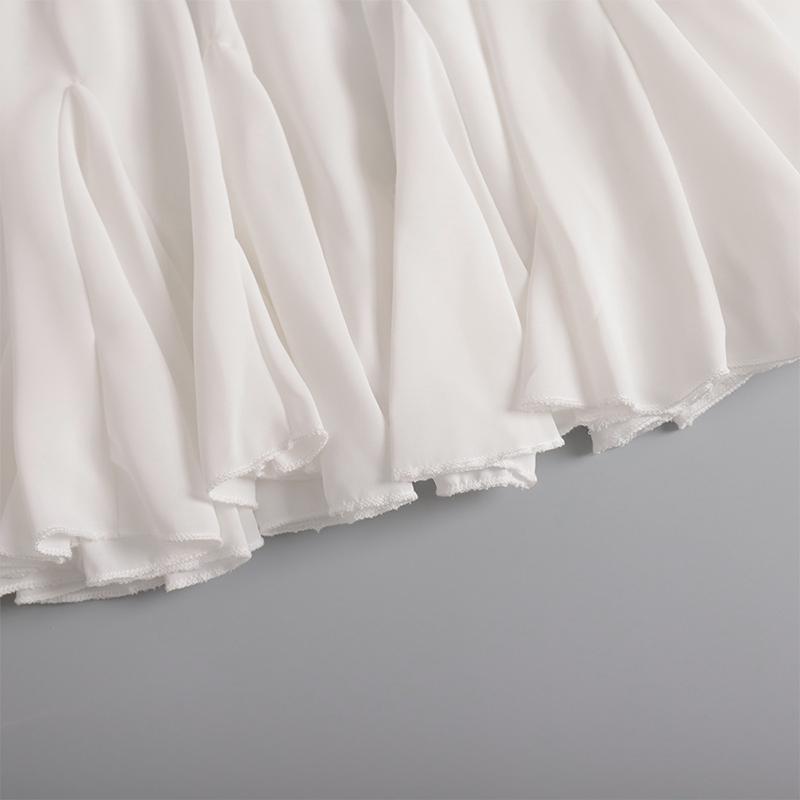 Mini Jupe Blanche Plissée