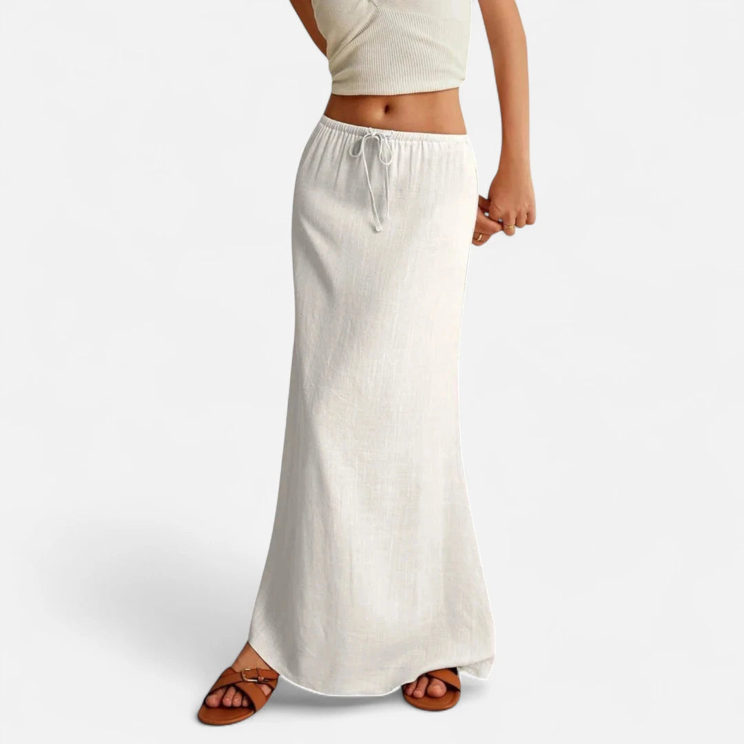 Jupe blanche droite