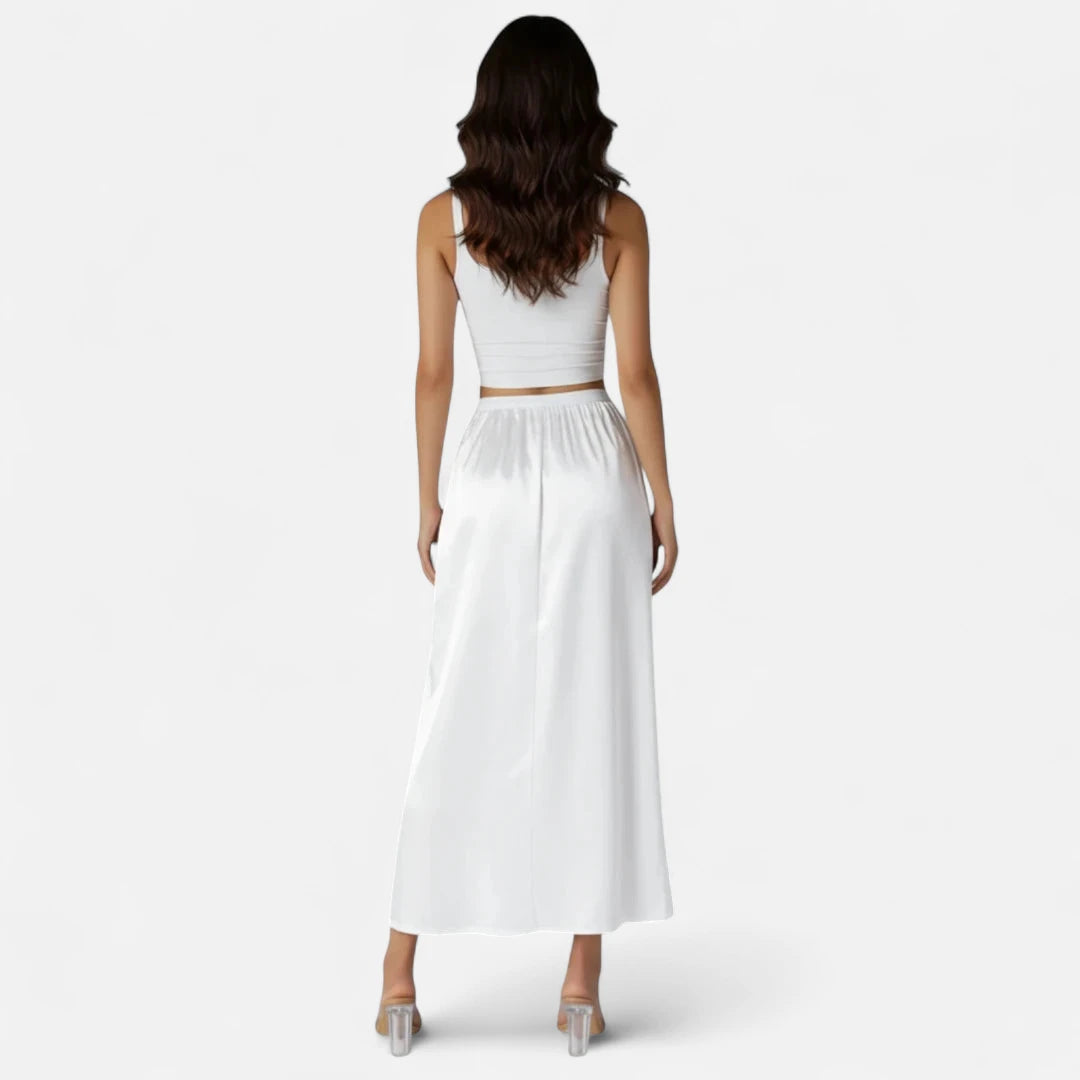 Jupe blanche taille élastique