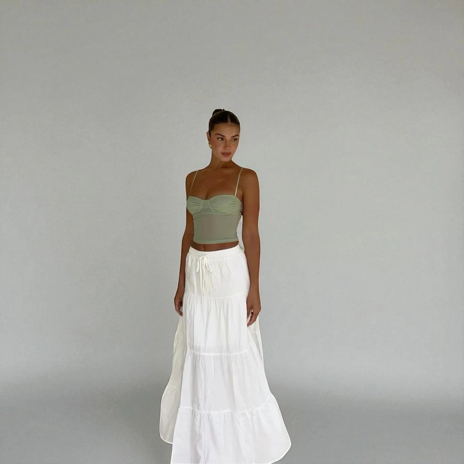 Mariée Bohème Jupe Longue Blanche Boheme Chic Bride Jupe Longue