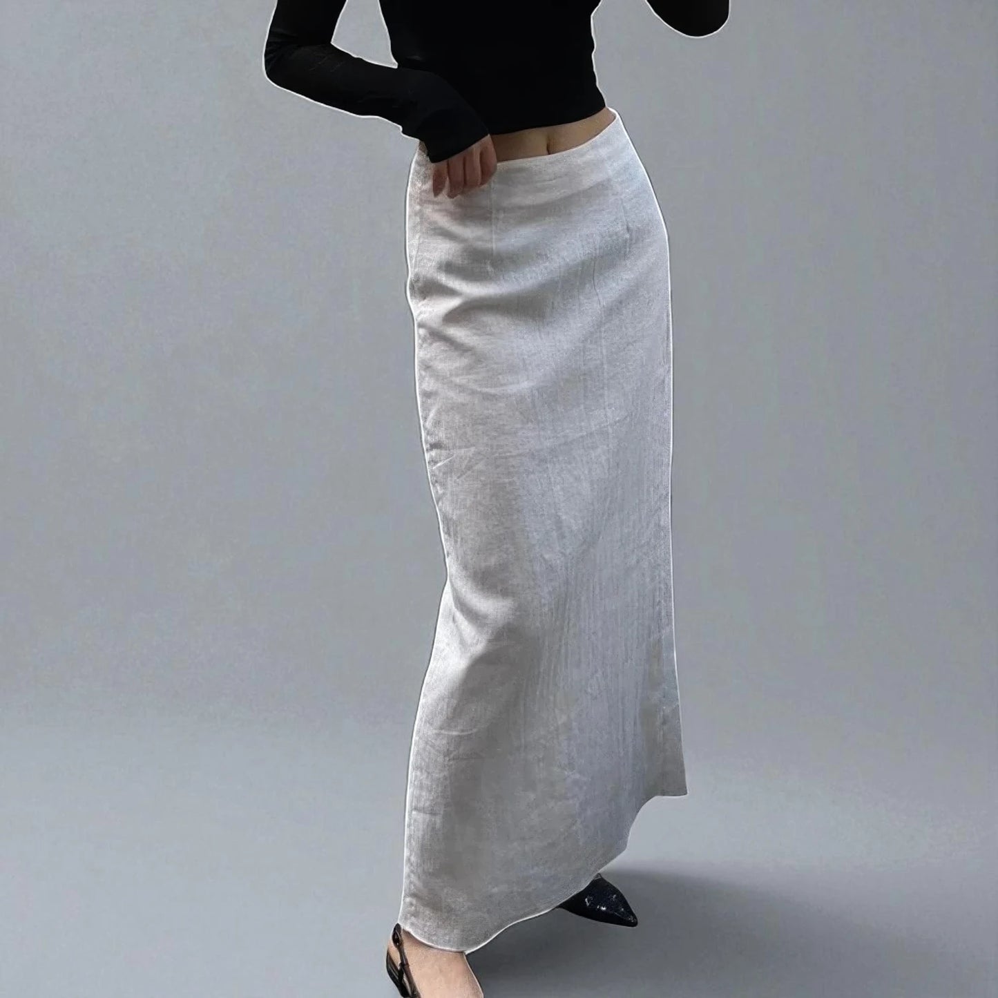 Jupe blanche en lin