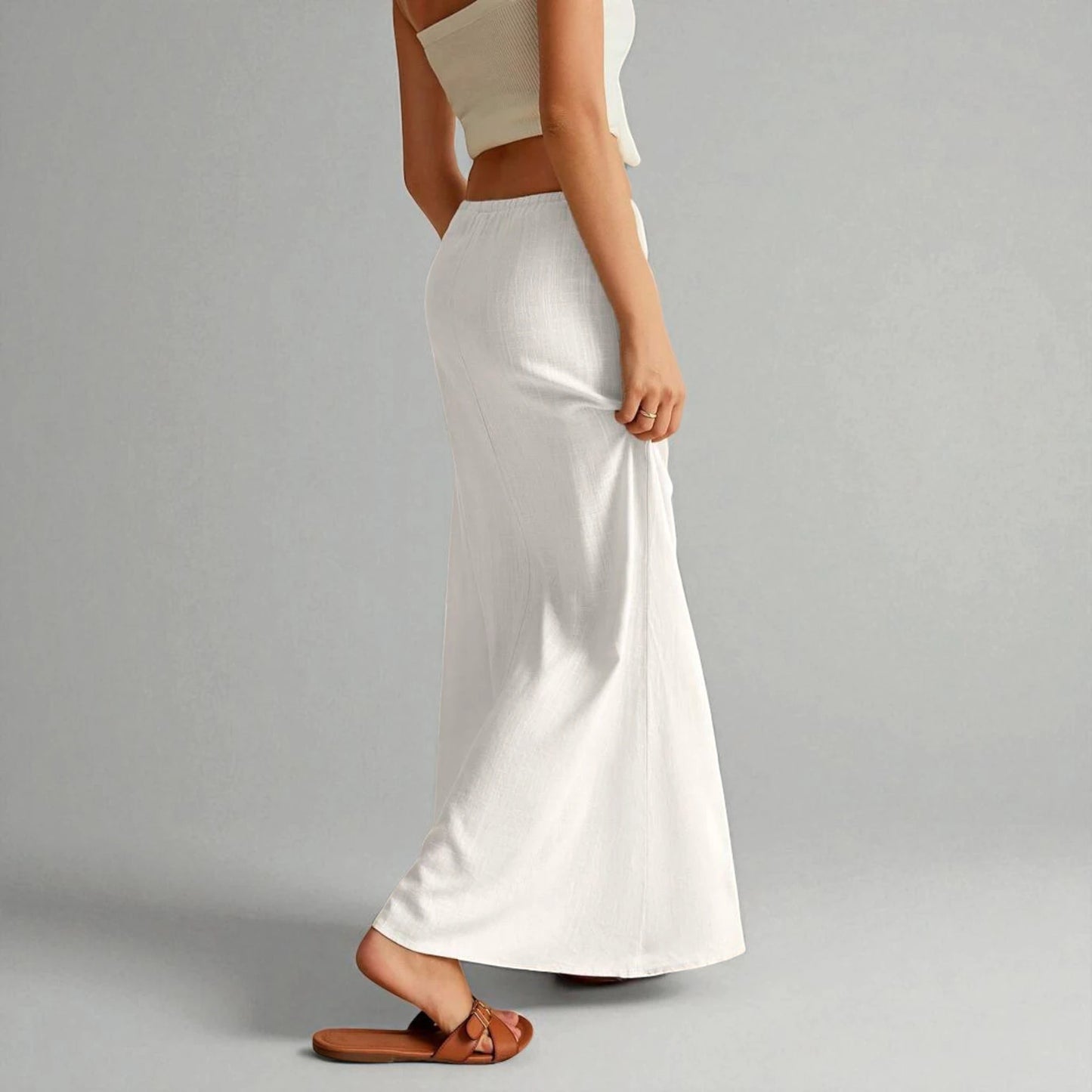 Jupe blanche droite