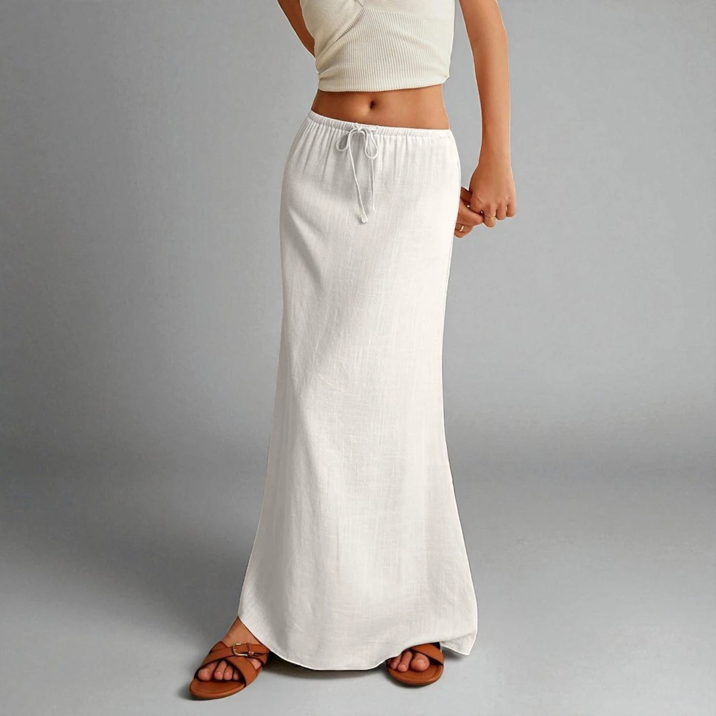 Jupe blanche droite