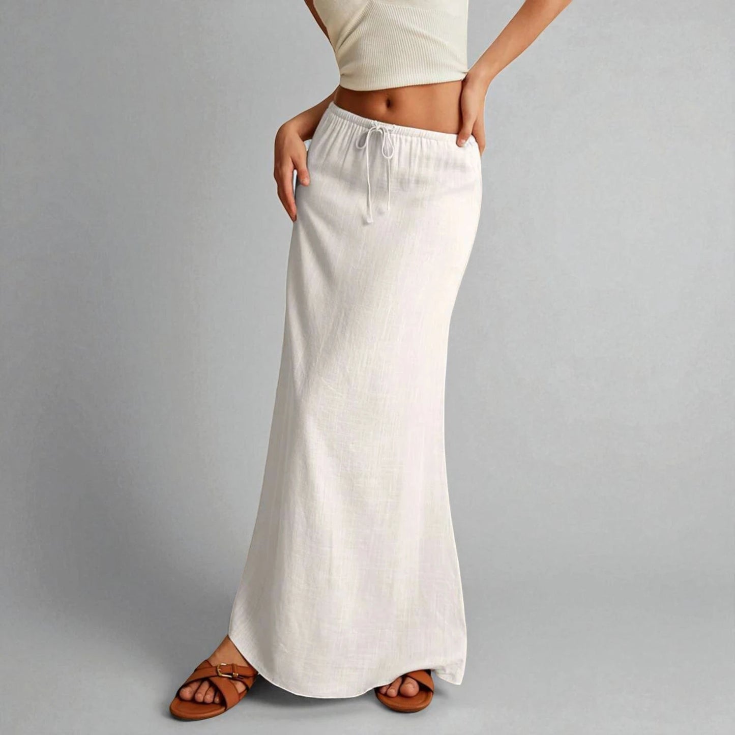 Jupe blanche droite