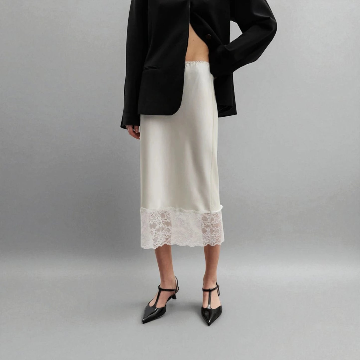 Jupe Midi Blanche