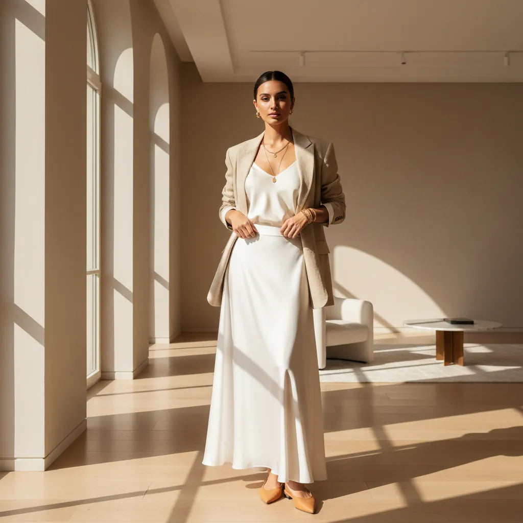 Jupe longue blanche Image