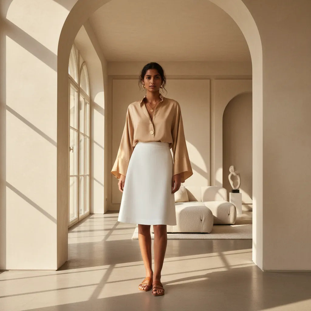 Jupe short blanche Image