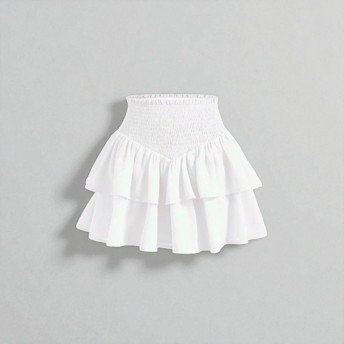 Jupe blanche courte évasée