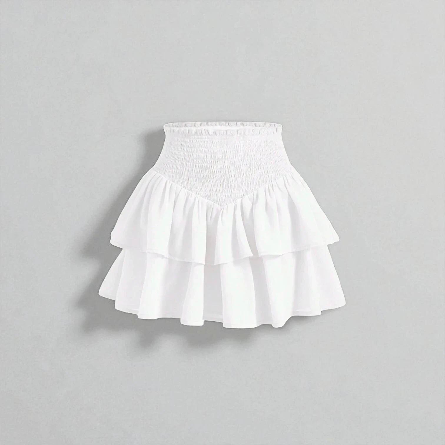 Jupe blanche courte évasée
