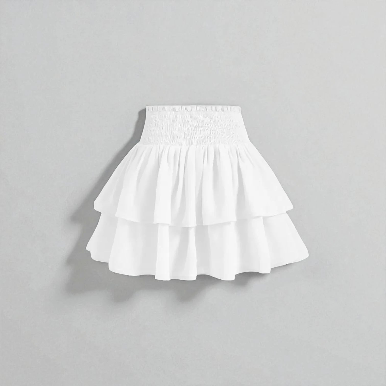 Jupe blanche courte évasée