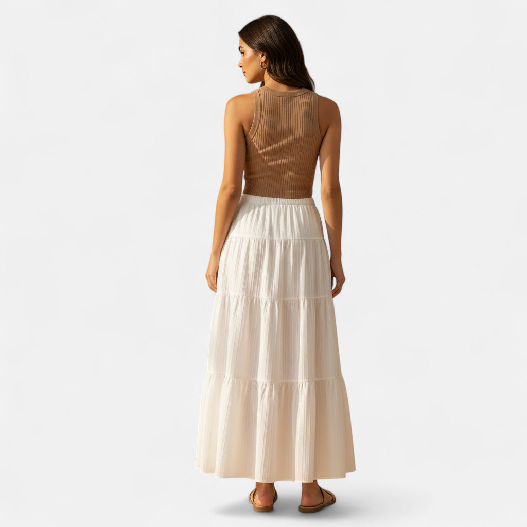 Jupe longue blanche bohème