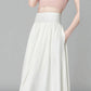 Jupe Longue Blanche Taille Haute