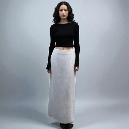Jupe blanche en lin