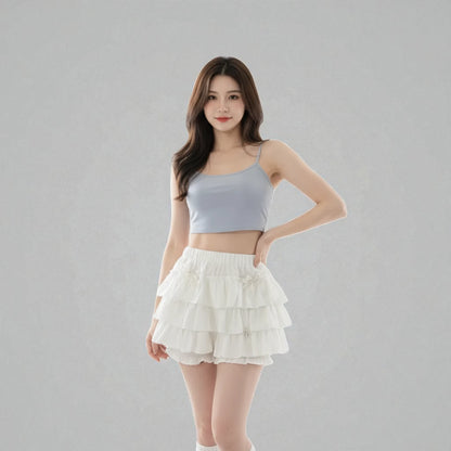 Jupe blanche froufrou
