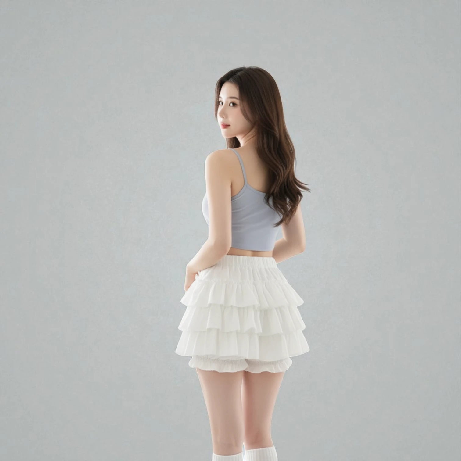 Jupe blanche froufrou