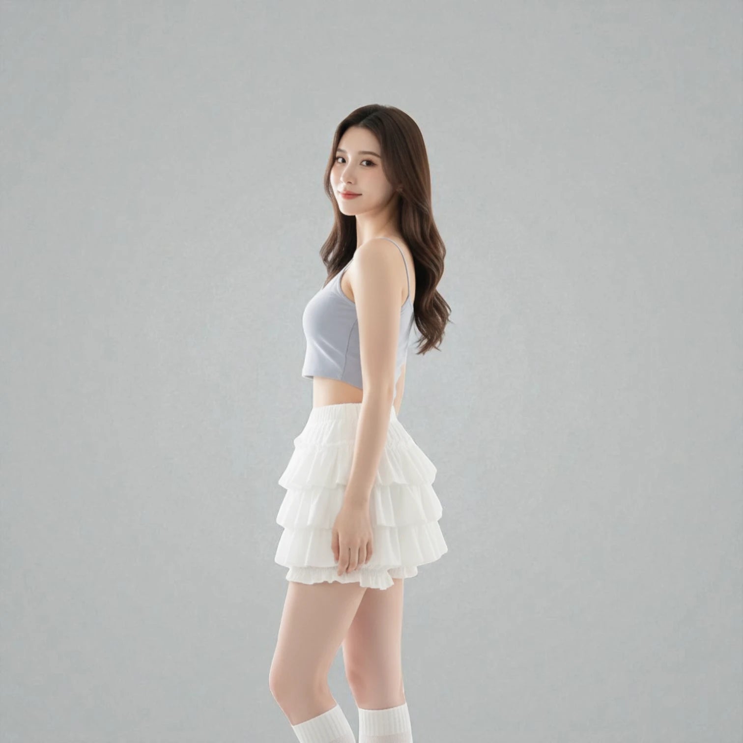 Jupe blanche froufrou