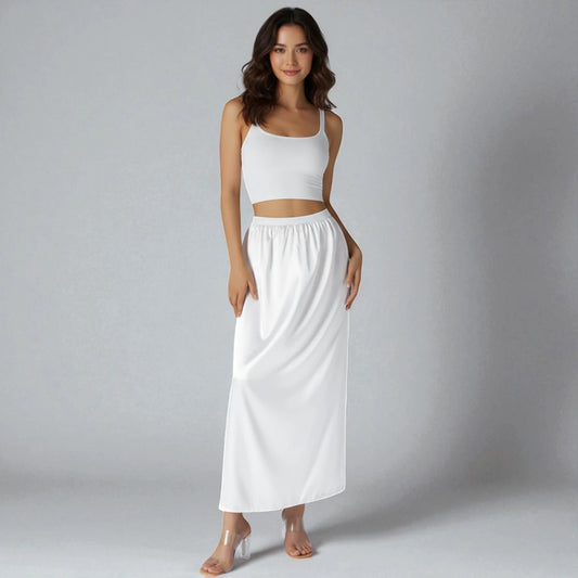 Jupe blanche taille élastique