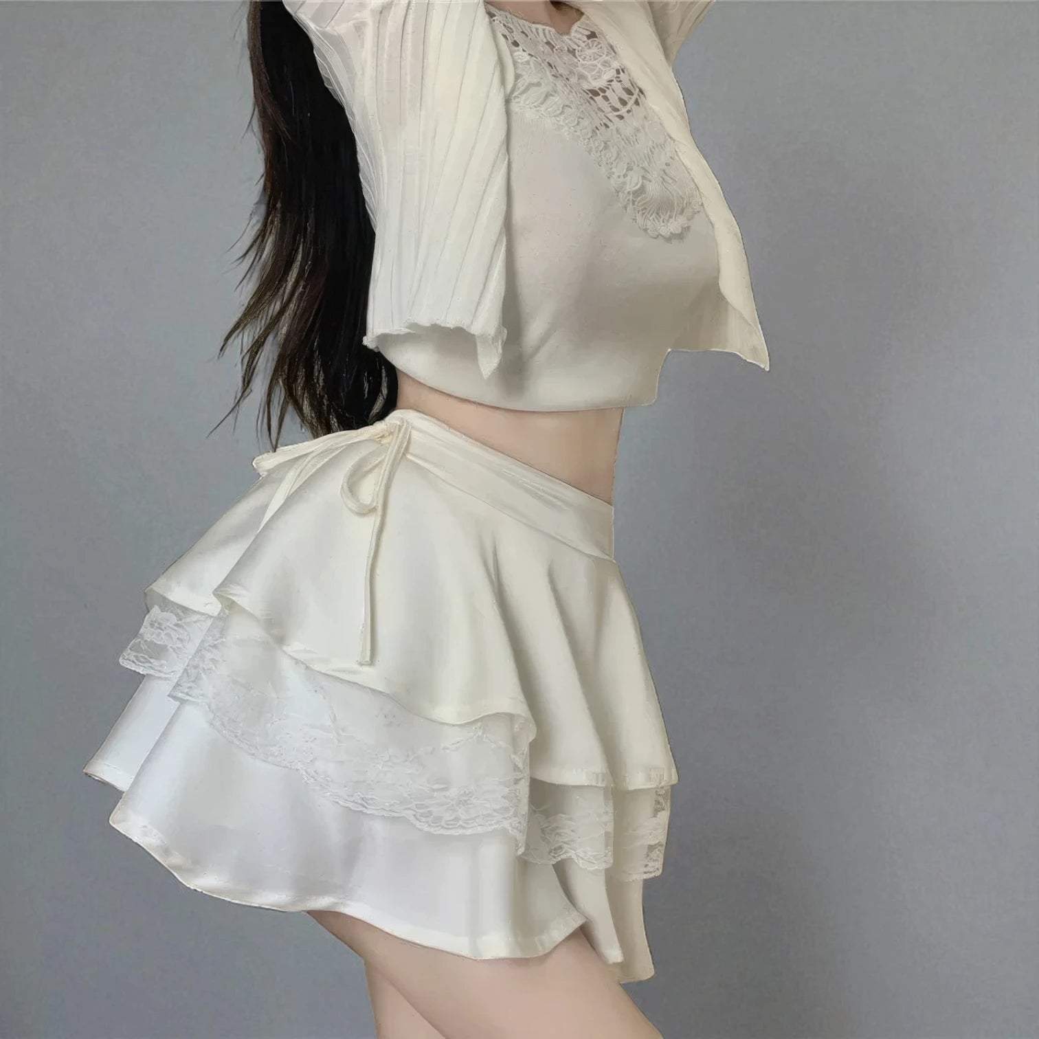 Jupe en dentelle femme