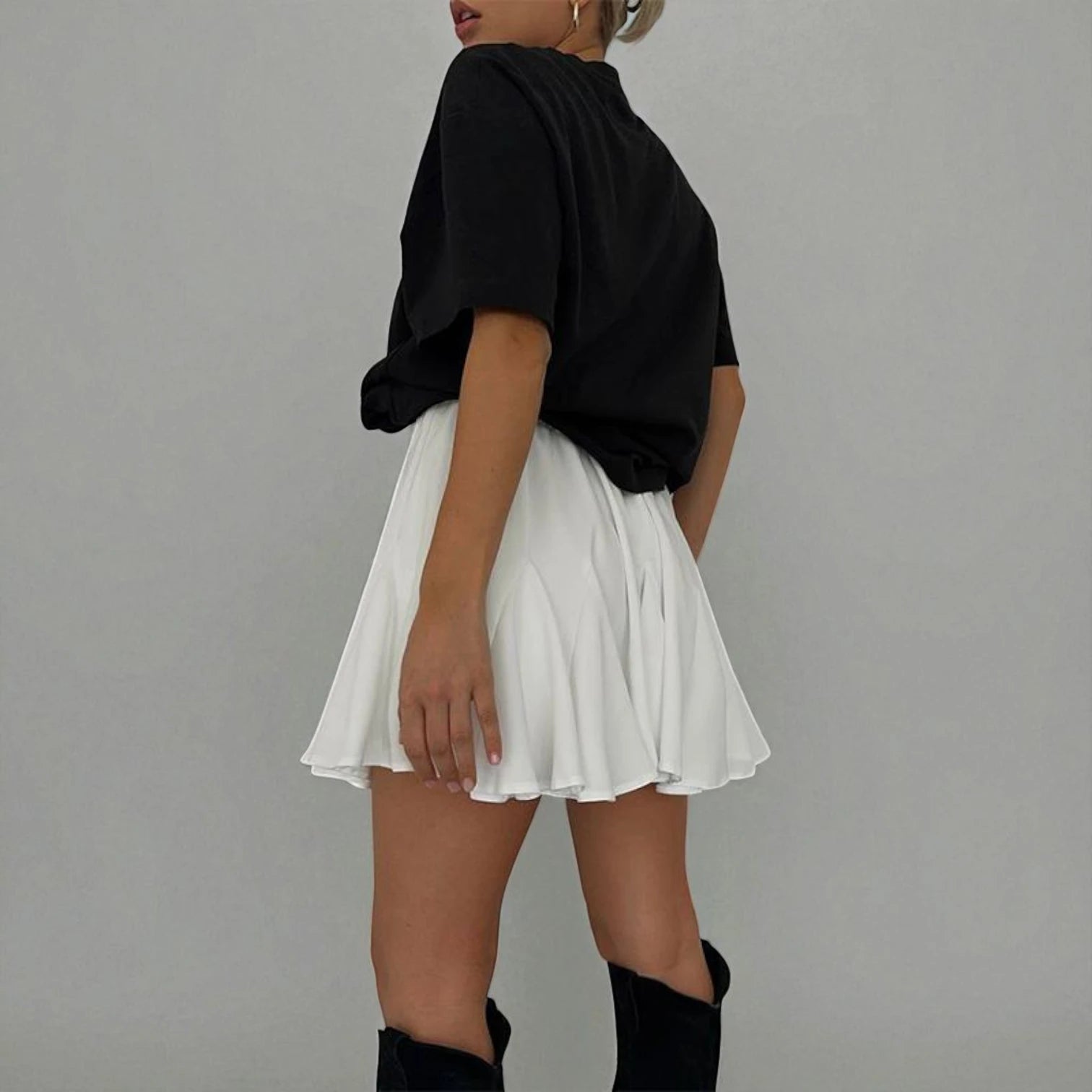 Mini Jupe Blanche Plissée