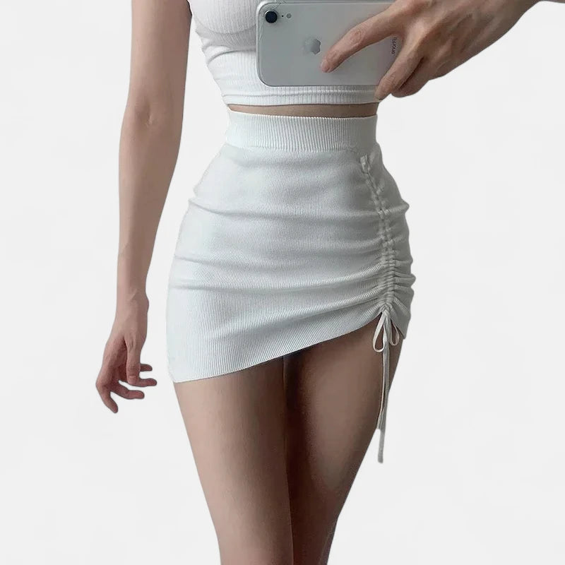 Jupe asymétrique blanche