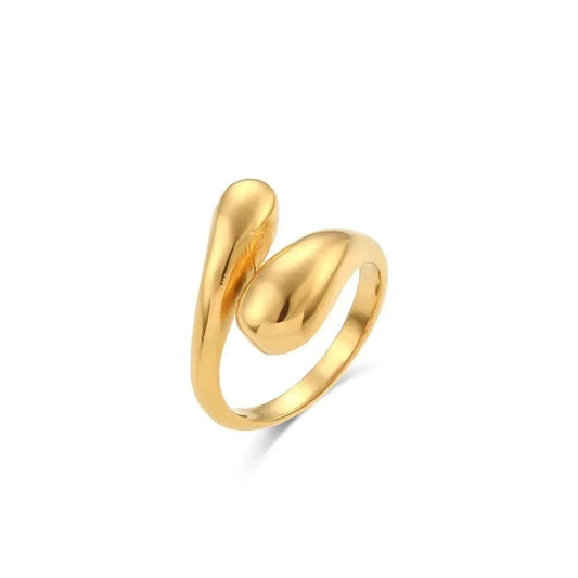 Bague goutte or