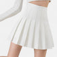 Jupe short plissée blanche