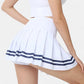 Jupe short blanche et bleu