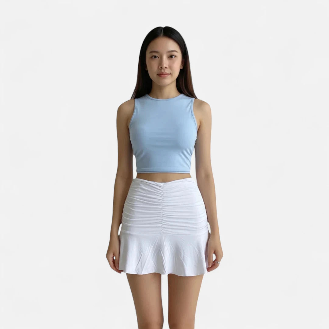 Jupe blanche femme courte