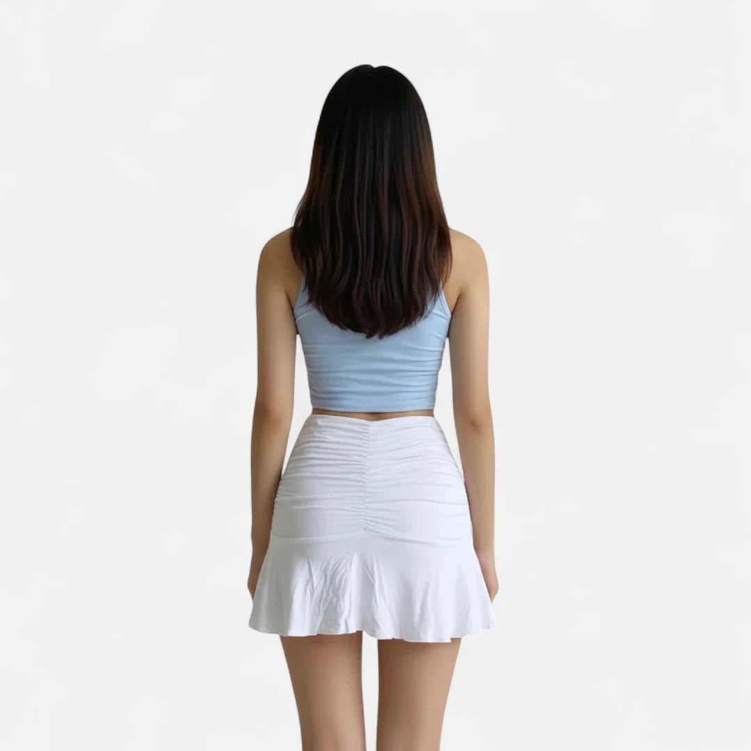 Jupe blanche femme courte