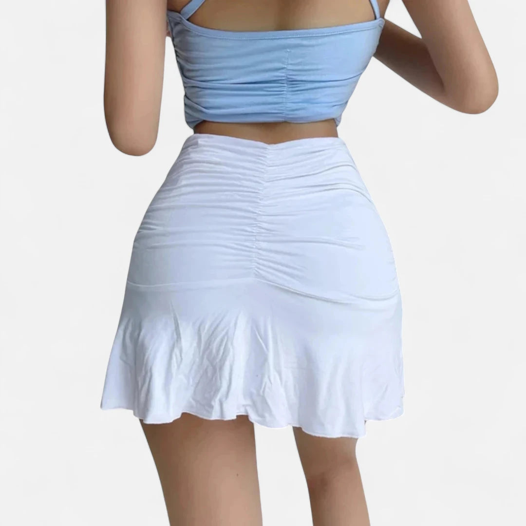 Jupe blanche femme courte