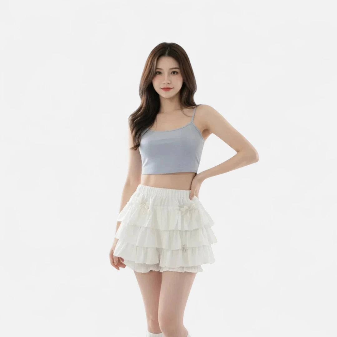 Jupe blanche froufrou