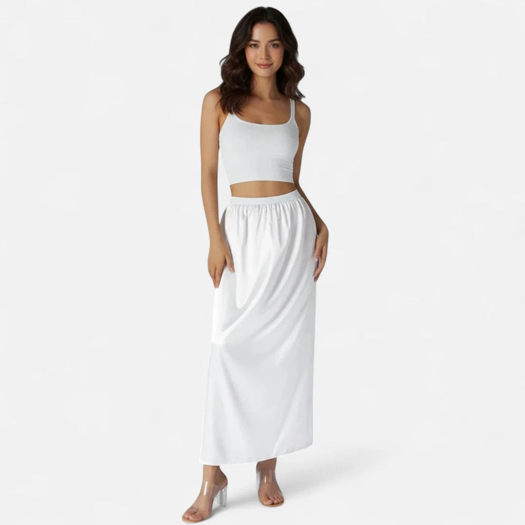 Jupe blanche taille élastique
