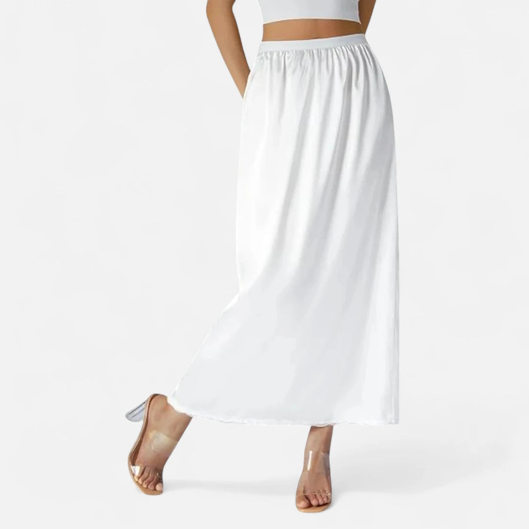 Jupe blanche taille élastique