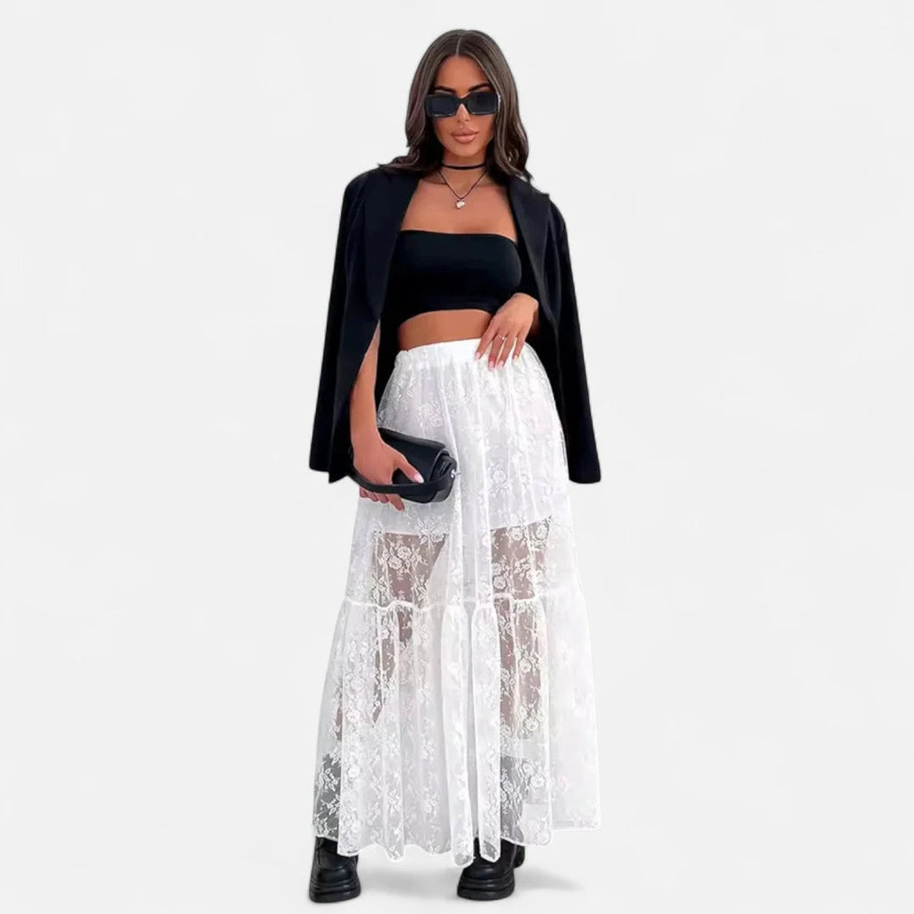 jupe blanche transparente