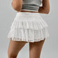 Jupe Courte en Dentelle Blanche