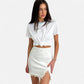 Jupe en satin blanche