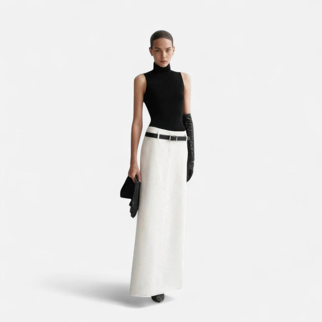 Jupe longue blanche chic