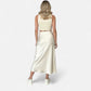 Jupe longue blanche satin