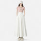 Jupe longue blanche taille haute