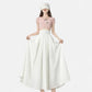Jupe longue blanche taille haute