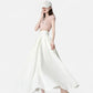 Jupe longue blanche taille haute