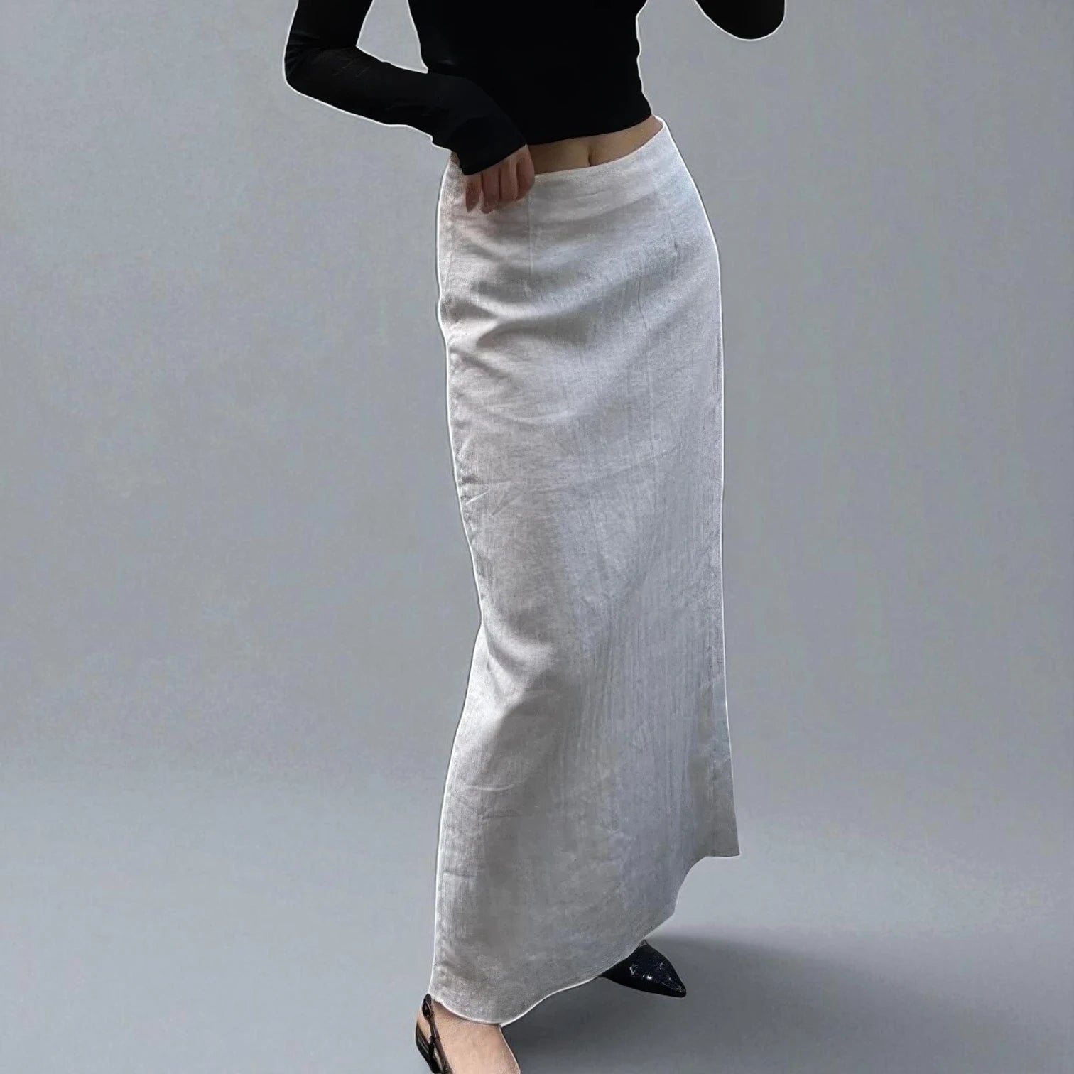 Jupe blanche en lin