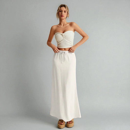 Jupe blanche droite
