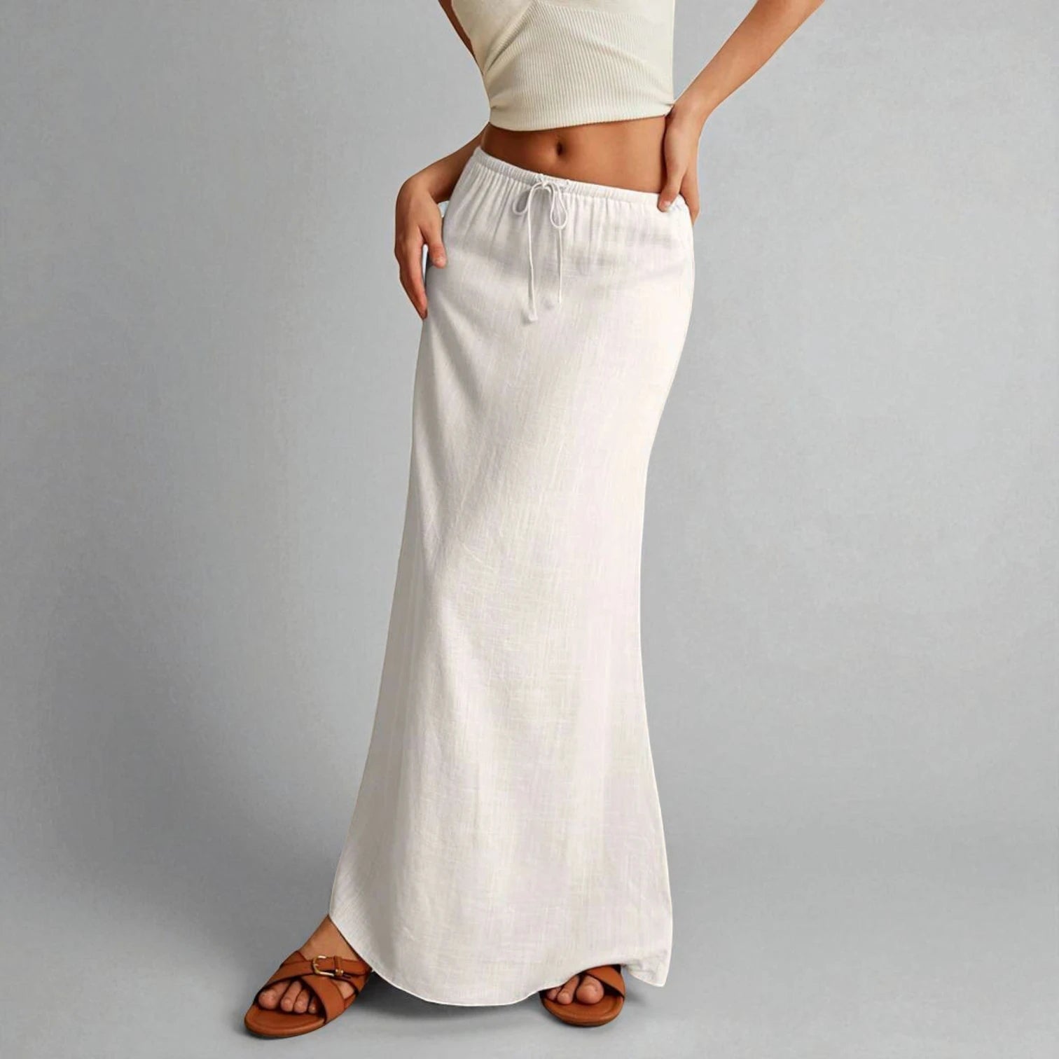 Jupe blanche droite