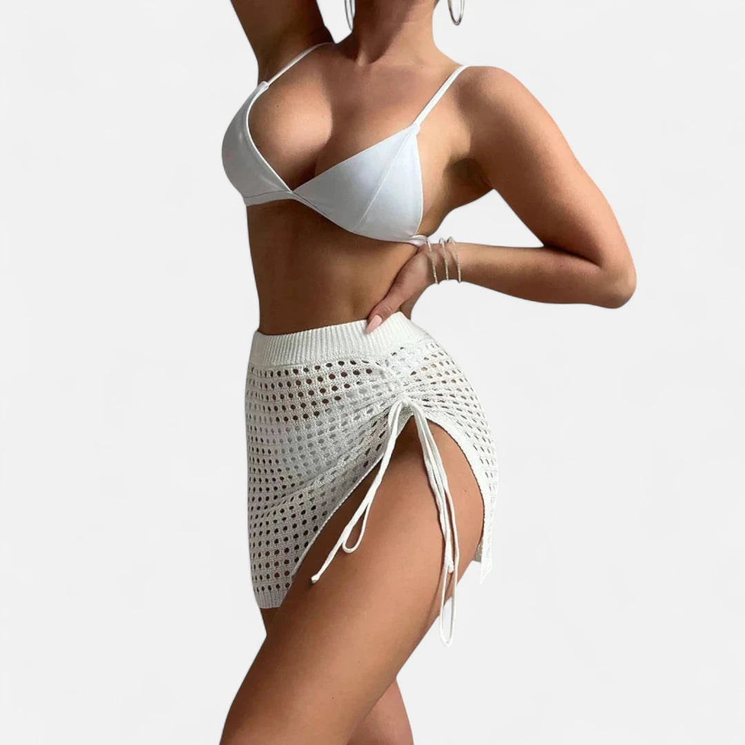 Jupe maille blanche