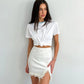Jupe en satin blanche