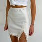 Jupe en satin blanche