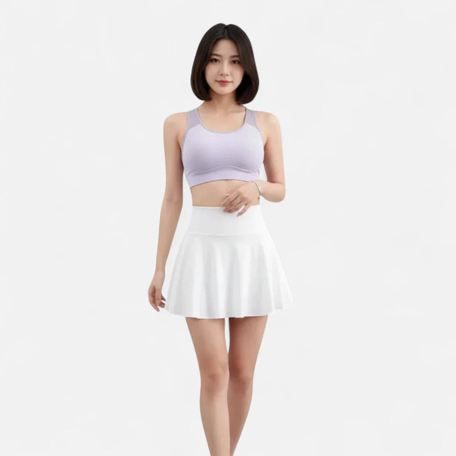 Jupe-short blanche tennis femme